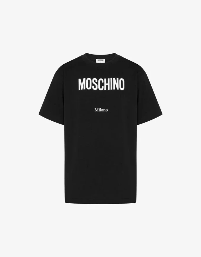 T-shirt i tryckt ekologisk bomullsjersey