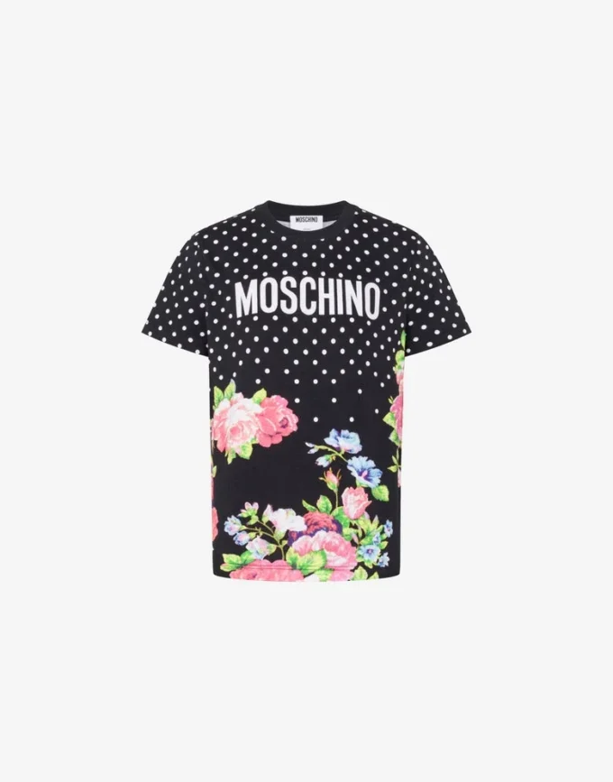 T-shirt i tryckt ekologisk bomullsjersey