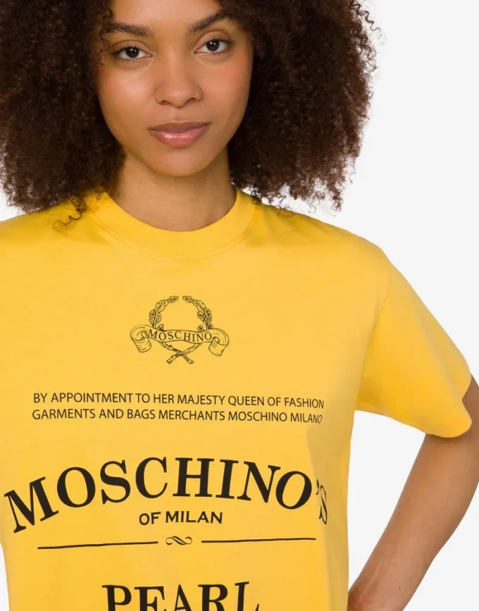 T-shirt i tryckt ekologisk bomullsjersey