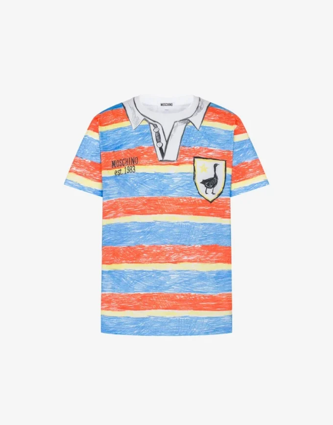 T-shirt i tryckt ekologisk bomullsjersey