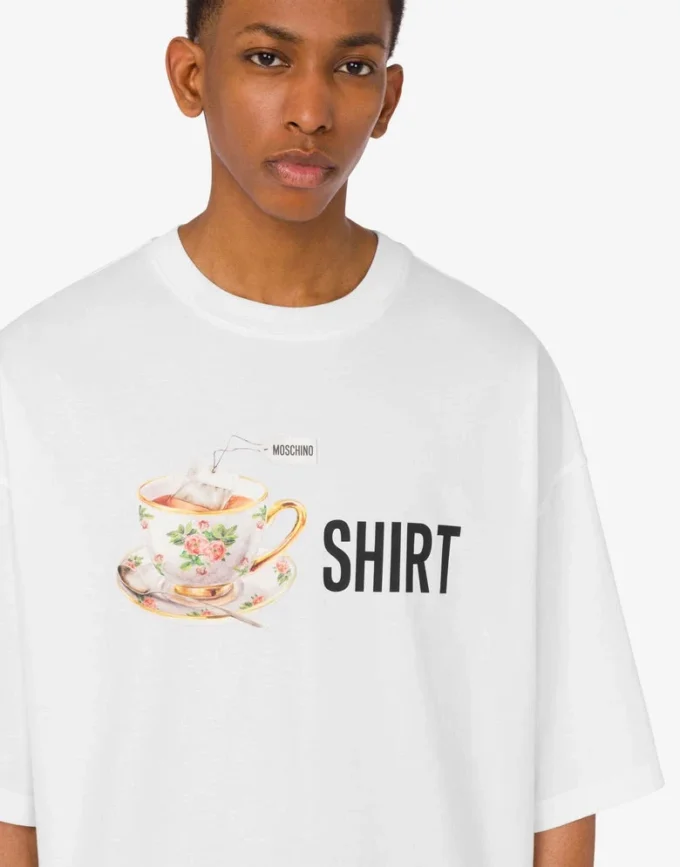 T-shirt i tryckt ekologisk bomullsjersey