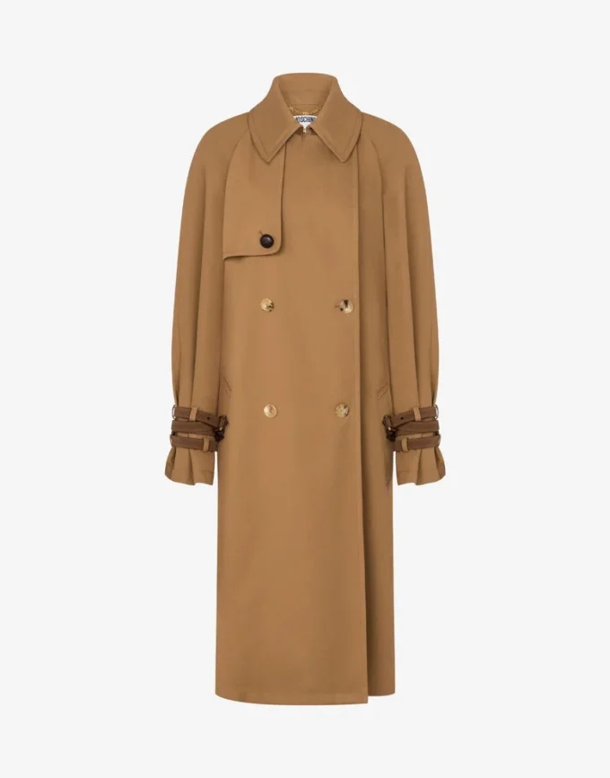 Trenchcoat i bomullsblandad gabardin Trenchcoat i bomullsblandad gabardin