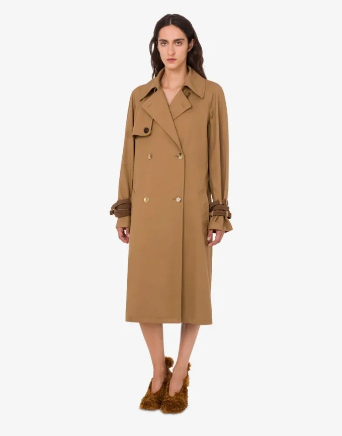 Trenchcoat i bomullsblandad gabardin Trenchcoat i bomullsblandad gabardin