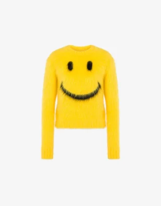 Tröja i borstad mohair Smiley