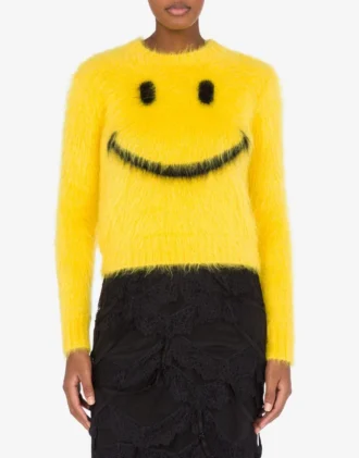 Tröja i borstad mohair Smiley