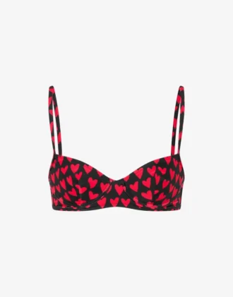 Tryckt bikini-topp i lycra
