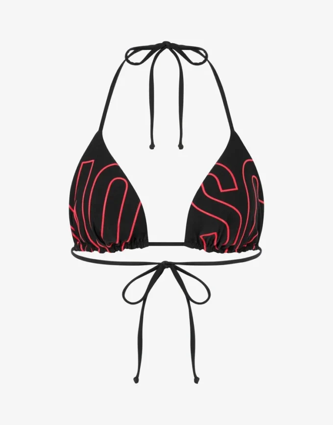 Tryckt bikini-topp i lycra