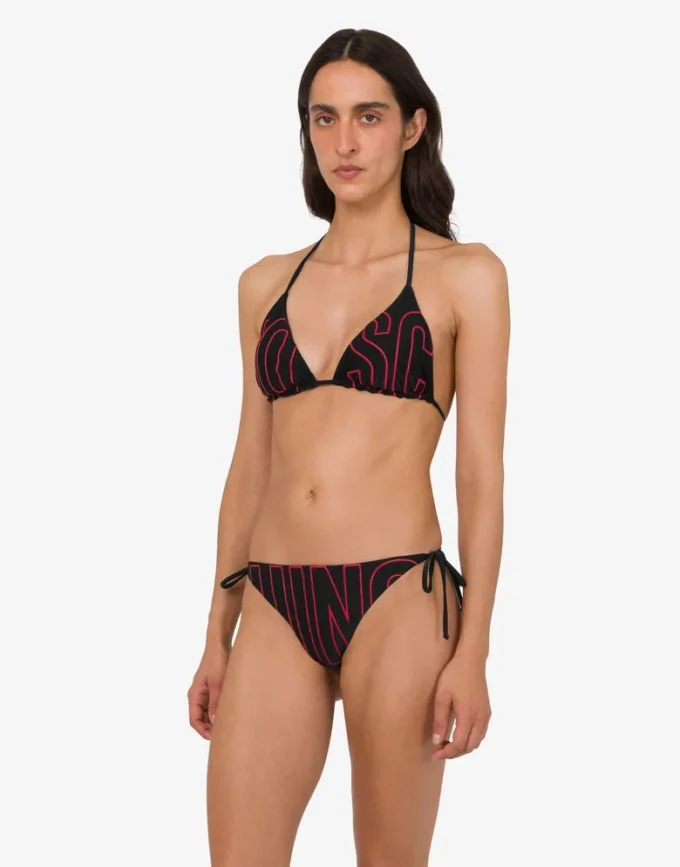 Tryckt bikini-topp i lycra