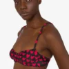 Tryckt bikini-topp i lycra