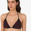 Tryckt bikini-topp i lycra