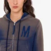 Tryckt kort sweatshirt i ekologisk bomull