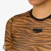 Tryckt kort T-shirt i tyll