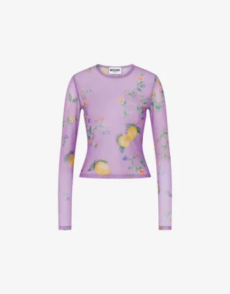 Tryckt mesh-T-shirt Tryckt mesh-T-shirt