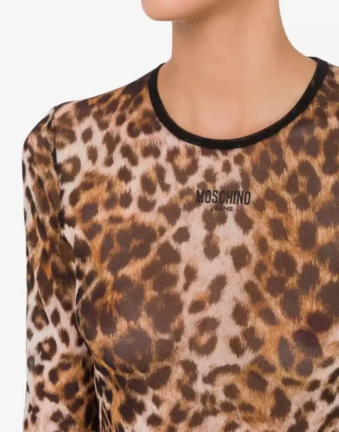 Tryckt mesh-T-shirt