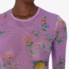 Tryckt mesh-T-shirt