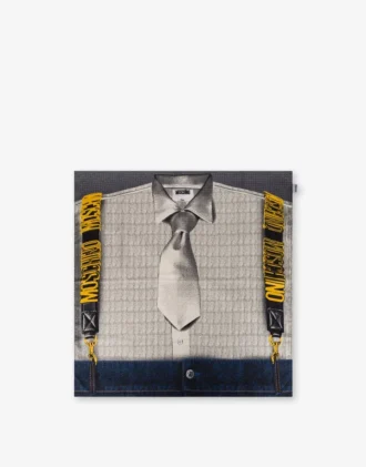 Tryckt silkescarf i twill