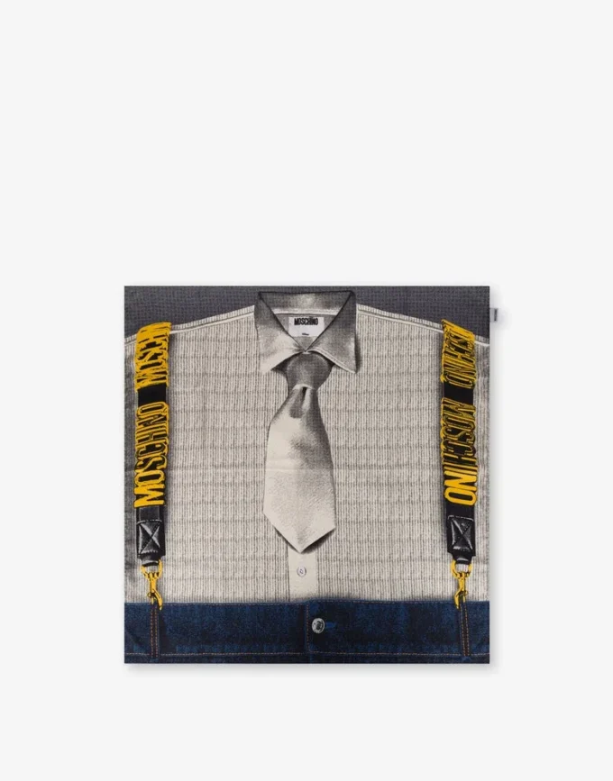 Tryckt silkescarf i twill