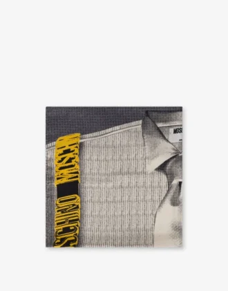 Tryckt silkescarf i twill