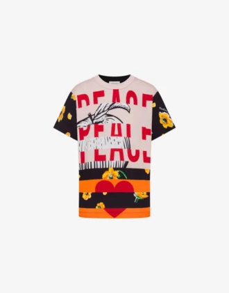 Tryckt T-shirt i bomullsjersey