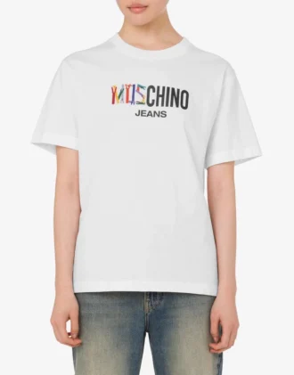 Tryckt T-shirt i bomullsjersey