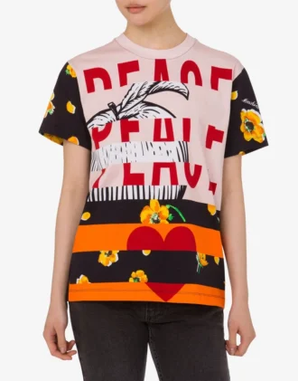 Tryckt T-shirt i bomullsjersey