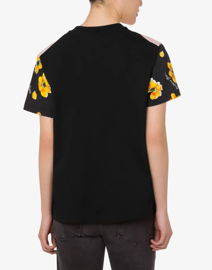 Tryckt T-shirt i bomullsjersey