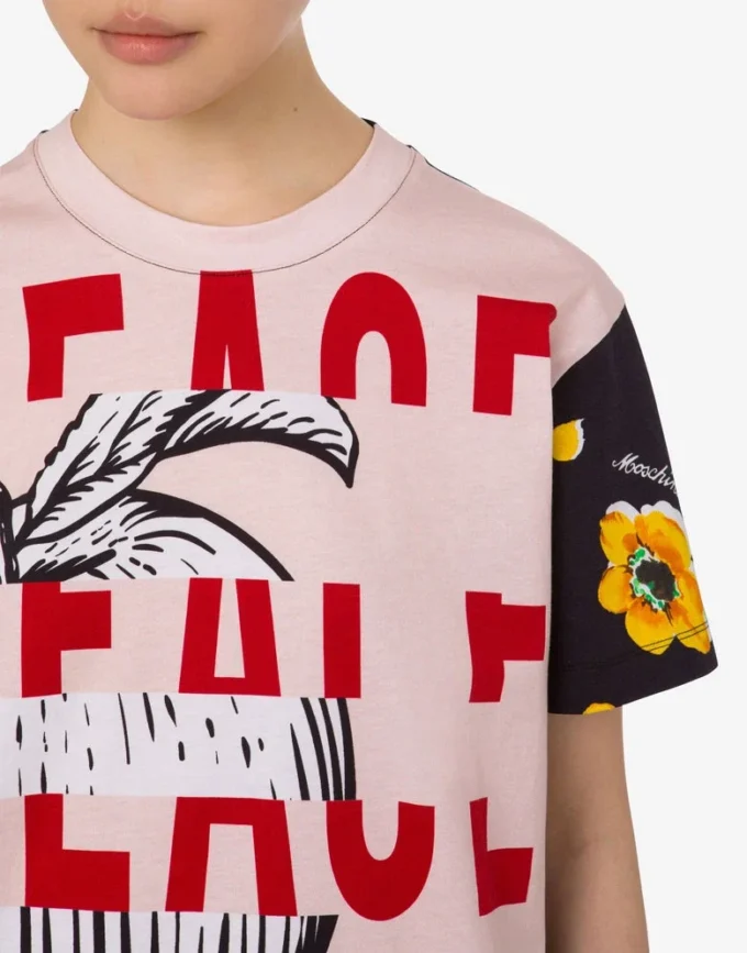 Tryckt T-shirt i bomullsjersey