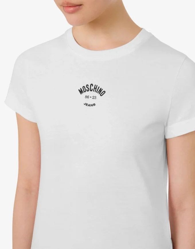 Tryckt T-shirt i bomullsjersey