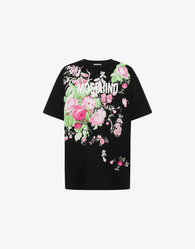 Tryckt T-shirt i kraftig bomull