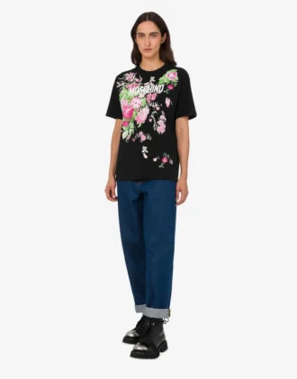 Tryckt T-shirt i kraftig bomull