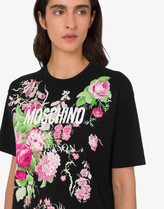 Tryckt T-shirt i kraftig bomull