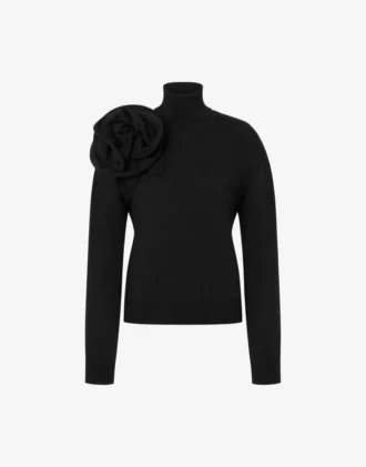 Turtleneck-tröja i merinoull