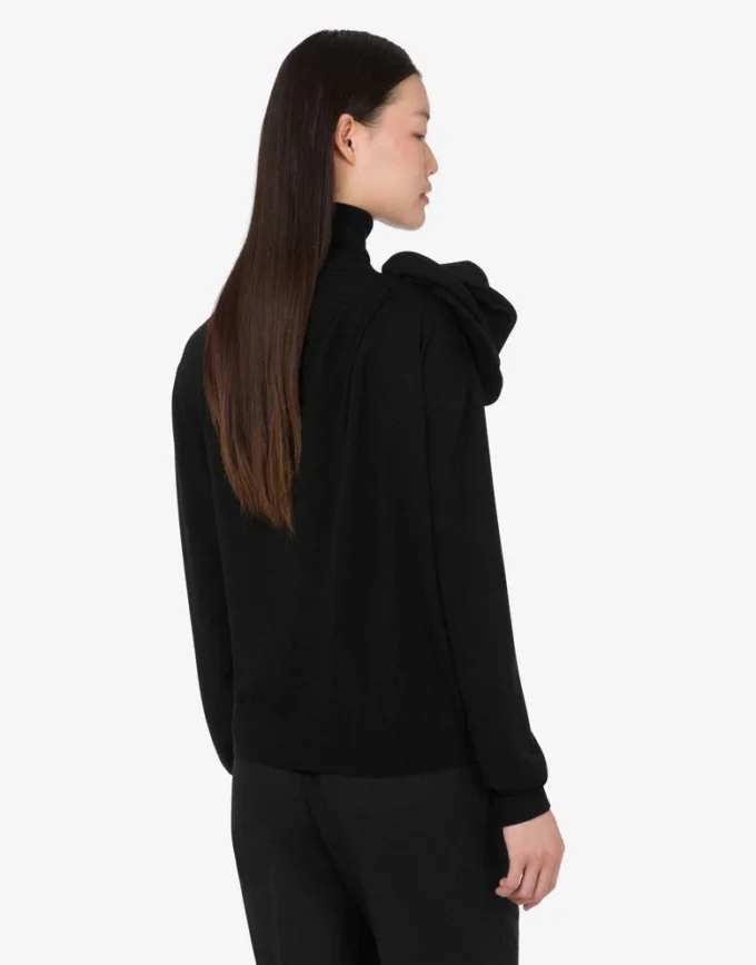 Turtleneck-tröja i merinoull