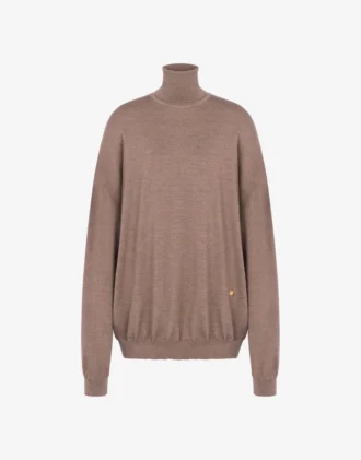 Turtleneck-tröja i ull Golden M