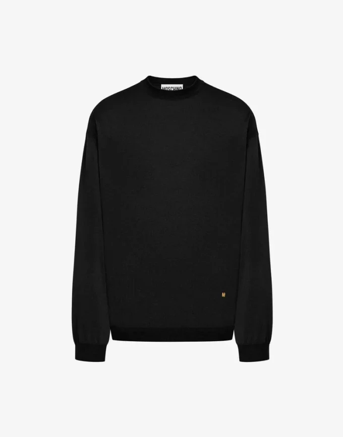 Ull- och silkespullover Golden M