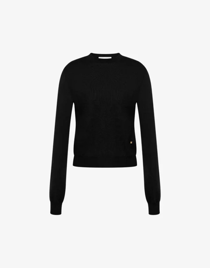 Ull- och silkespullover Golden M