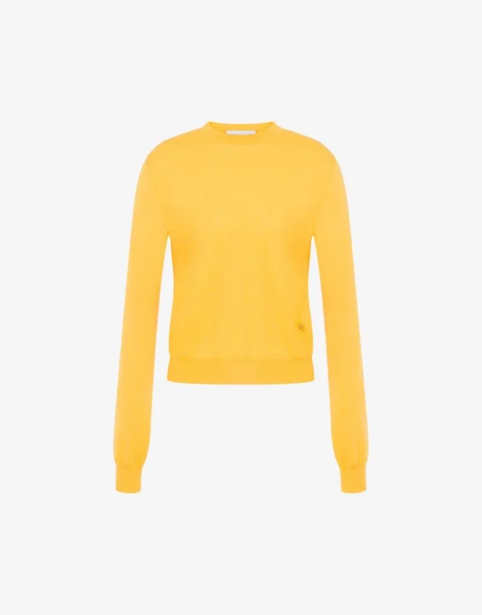 Ull- och silkespullover Golden M