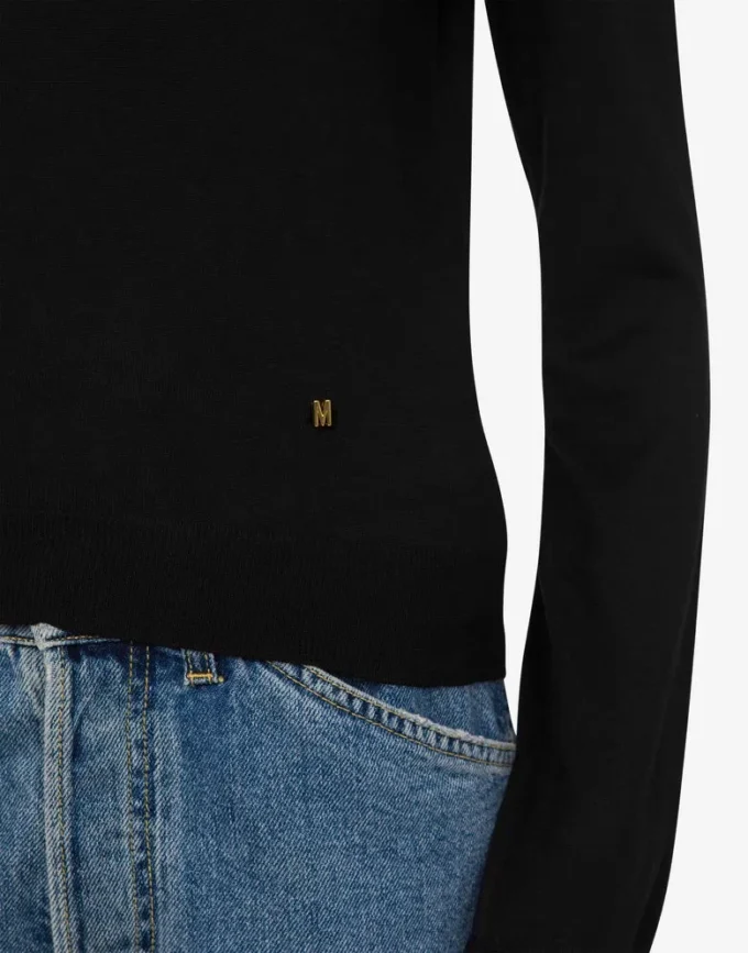 Ull- och silkespullover Golden M